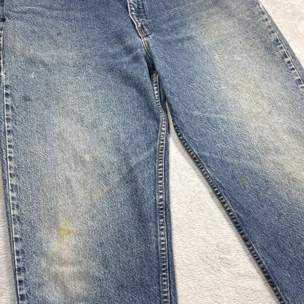 Vintage Levi's 550 Jeans Mens 36x32 (Fits 35X31) Distressed Stain Orange Tab 90s - Picture 3 of 15